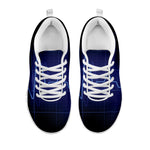 Blue Heartbeat Print White Sneakers
