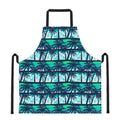 Blue Hibiscus Palm Tree Pattern Print Apron