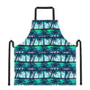 Blue Hibiscus Palm Tree Pattern Print Apron