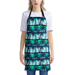 Blue Hibiscus Palm Tree Pattern Print Apron