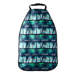 Blue Hibiscus Palm Tree Pattern Print Car Seat Organizers