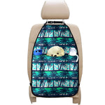 Blue Hibiscus Palm Tree Pattern Print Car Seat Organizers