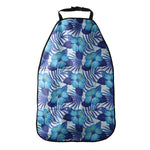 Blue Hibiscus Tropical Pattern Print Car Seat Organizers