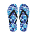Blue Hibiscus Tropical Pattern Print Flip Flops