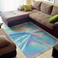 Blue Holographic Print Floor Mat