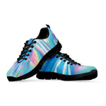 Blue Holographic Print Black Sneakers