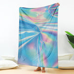 Blue Holographic Print Blanket