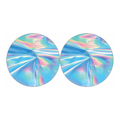 Blue Holographic Print Car Coasters