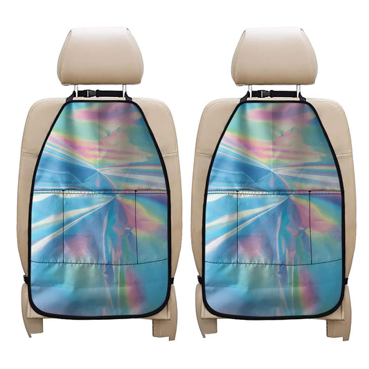 Blue Holographic Print Car Seat Organizers