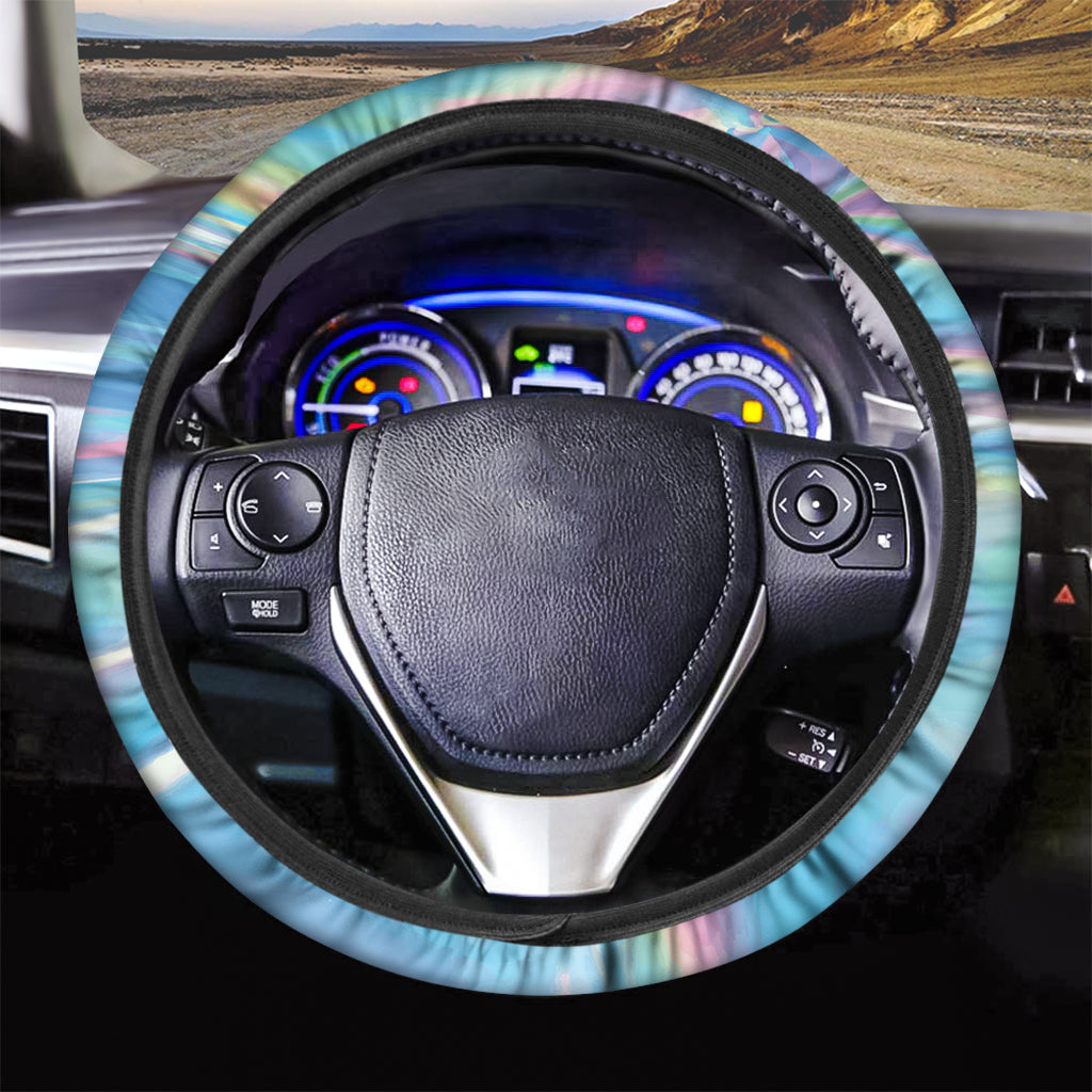 Blue Holographic Print Car Steering Wheel Cover