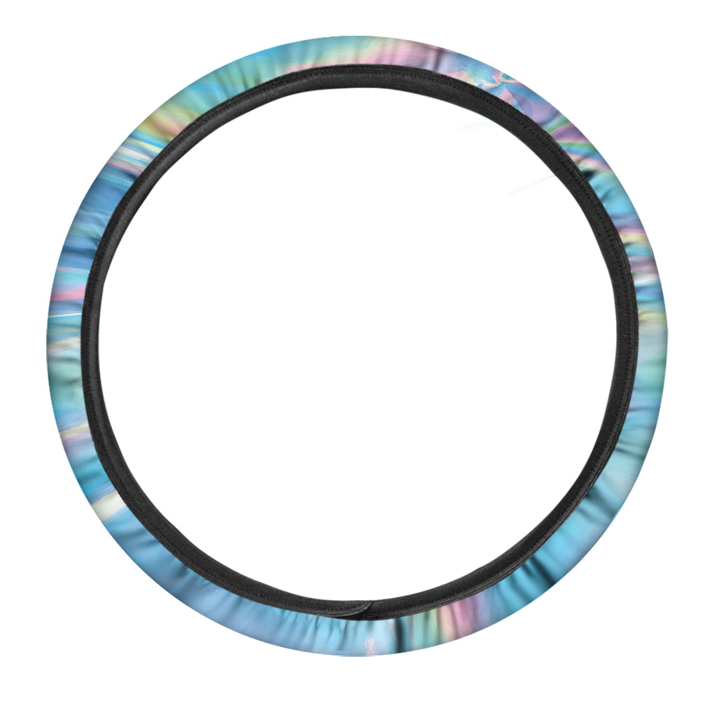 Blue Holographic Print Car Steering Wheel Cover