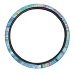 Blue Holographic Print Car Steering Wheel Cover