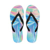 Blue Holographic Print Flip Flops