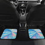 Blue Holographic Print Front and Back Car Floor Mats