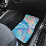 Blue Holographic Print Front and Back Car Floor Mats