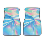 Blue Holographic Print Front Car Floor Mats