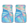 Blue Holographic Print Front Car Floor Mats