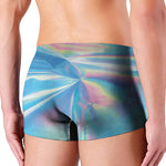 Blue Holographic Print Men's Boxer Briefs