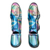 Blue Holographic Print Muay Thai Shin Guard