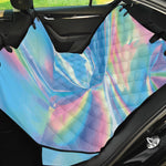 Blue Holographic Print Pet Car Back Seat Cover