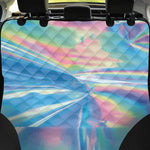 Blue Holographic Print Pet Car Back Seat Cover