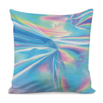 Blue Holographic Print Pillow Cover