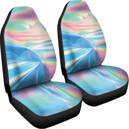 Blue Holographic Print Universal Fit Car Seat Covers
