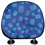 Blue Holy Bible Pattern Print Car Headrest Covers