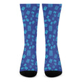Blue Holy Bible Pattern Print Crew Socks