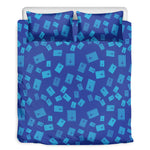 Blue Holy Bible Pattern Print Duvet Cover Bedding Set