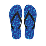 Blue Holy Bible Pattern Print Flip Flops