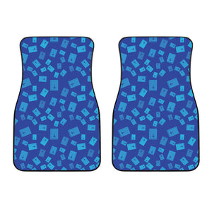 Blue Holy Bible Pattern Print Front Car Floor Mats