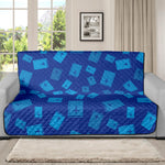 Blue Holy Bible Pattern Print Futon Protector