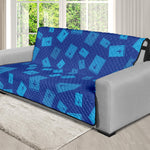 Blue Holy Bible Pattern Print Futon Protector