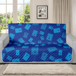 Blue Holy Bible Pattern Print Futon Protector