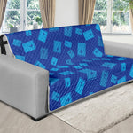 Blue Holy Bible Pattern Print Futon Protector