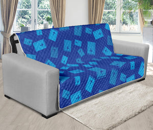 Blue Holy Bible Pattern Print Futon Protector