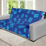 Blue Holy Bible Pattern Print Futon Protector