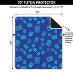 Blue Holy Bible Pattern Print Futon Protector