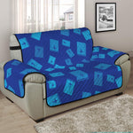 Blue Holy Bible Pattern Print Half Sofa Protector