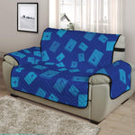 Blue Holy Bible Pattern Print Half Sofa Protector