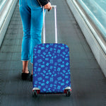 Blue Holy Bible Pattern Print Luggage Cover