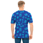 Blue Holy Bible Pattern Print Men's T-Shirt