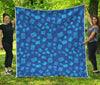 Blue Holy Bible Pattern Print Quilt