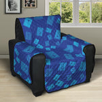 Blue Holy Bible Pattern Print Recliner Protector