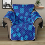 Blue Holy Bible Pattern Print Recliner Protector