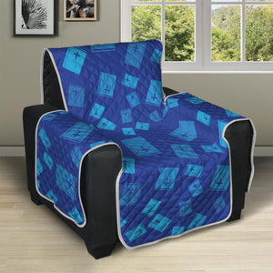 Blue Holy Bible Pattern Print Recliner Protector