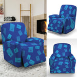 Blue Holy Bible Pattern Print Recliner Slipcover