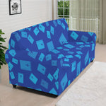 Blue Holy Bible Pattern Print Sofa Cover