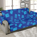 Blue Holy Bible Pattern Print Sofa Protector